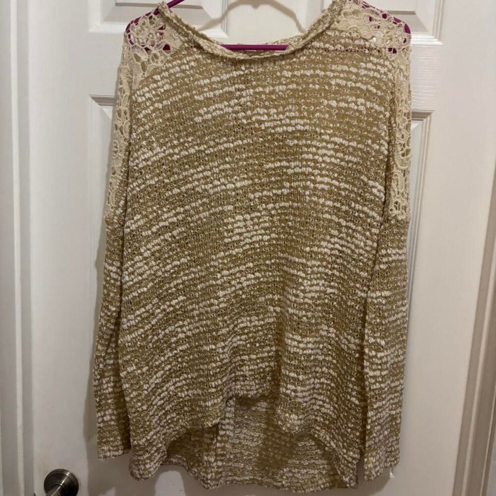 Altar-d-state Women's Gold and Cream Jumper